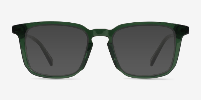 Astera Square Crystal Green Full Rim Eyeglasses | Eyebuydirect