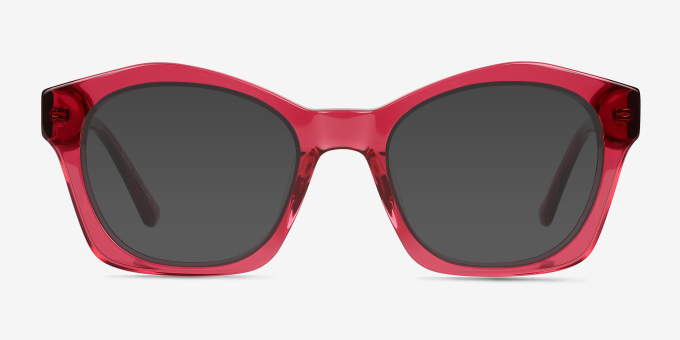 Aronia Crystal Dark Pink Alternative MaterialsEyeglass Frames from EyeBuyDirect, with Tinted Lenses