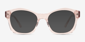 Aronia Crystal Light Pink Acétate Montures de lunettes de vue d'EyeBuyDirect, with Tinted Lenses