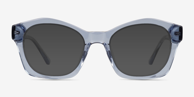 Aronia Crsytal Blue Alternative MaterialsEyeglass Frames from EyeBuyDirect, with Tinted Lenses