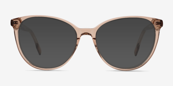 Yarrow Crystal Nude Alternative MaterialsEyeglass Frames from EyeBuyDirect, with Tinted Lenses