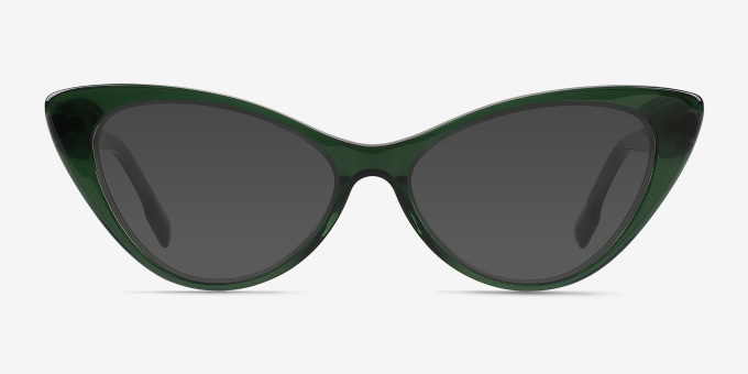 Celosia Crystal Green Alternative MaterialsEyeglass Frames from EyeBuyDirect, with Tinted Lenses