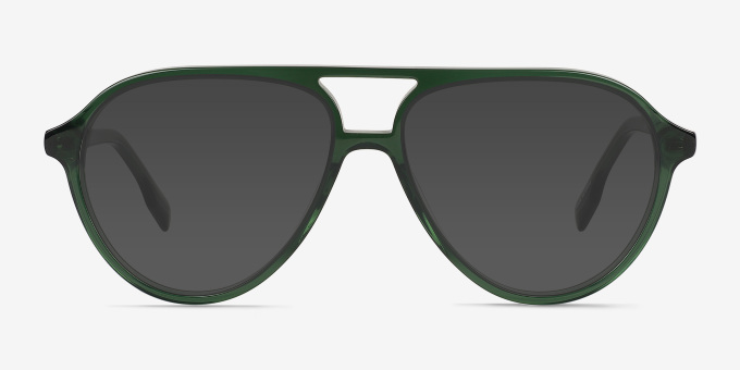 Verbena Crystal Green Alternative MaterialsEyeglass Frames from EyeBuyDirect, with Tinted Lenses