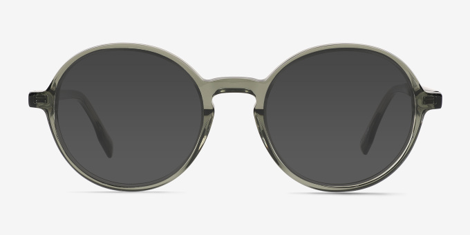 Amaranth Green Alternative MaterialsEyeglass Frames from EyeBuyDirect, with Tinted Lenses