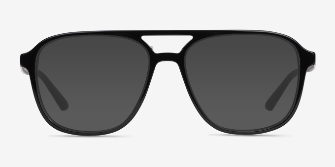 Zeal Shiny Black AcetateEyeglass Frames from EyeBuyDirect, with Tinted Lenses
