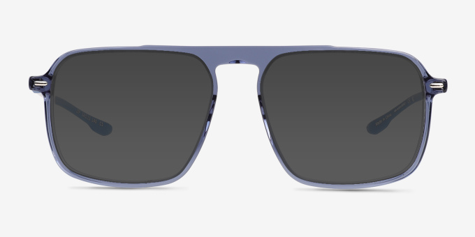 Zip Crystal Blue AcetateEyeglass Frames from EyeBuyDirect, with Tinted Lenses