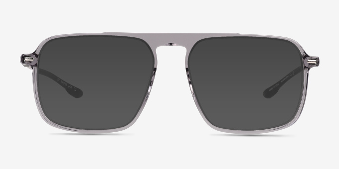 Zip Crystal Gray AcetateEyeglass Frames from EyeBuyDirect, with Tinted Lenses
