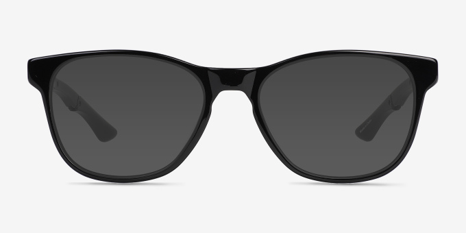 Fortitude Solid Black AcetateEyeglass Frames from EyeBuyDirect, with Tinted Lenses