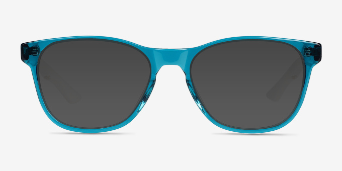 Fortitude Crystal Blue Green AcetateEyeglass Frames from EyeBuyDirect, with Tinted Lenses