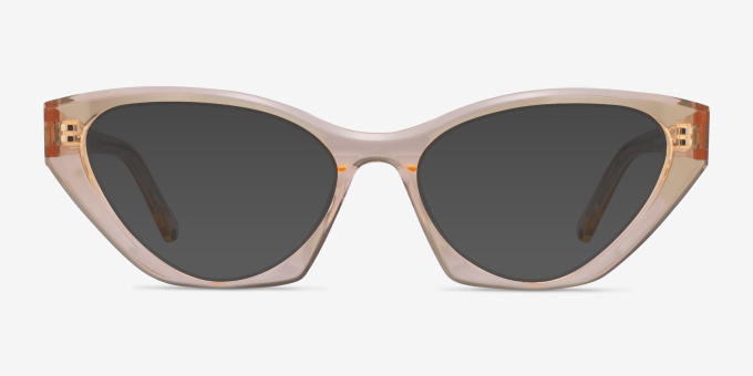 Angelina Crystal Melon AcetateEyeglass Frames from EyeBuyDirect, with Tinted Lenses