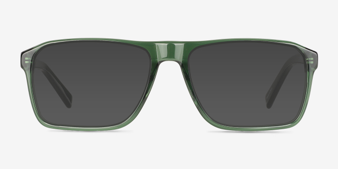 Barnett Crystal Green AcetateEyeglass Frames from EyeBuyDirect, with Tinted Lenses