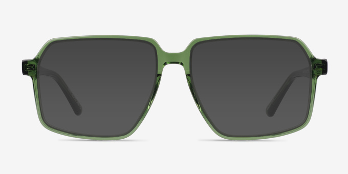 Mix Crystal Green AcetateEyeglass Frames from EyeBuyDirect, with Tinted Lenses