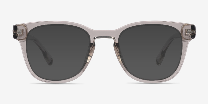 Mulligan Crystal Gray PlasticEyeglass Frames from EyeBuyDirect, with Tinted Lenses