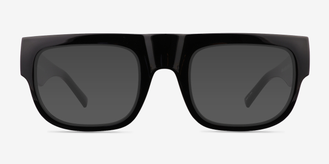 Balsam Shiny Black Alternative MaterialsEyeglass Frames from EyeBuyDirect, with Tinted Lenses