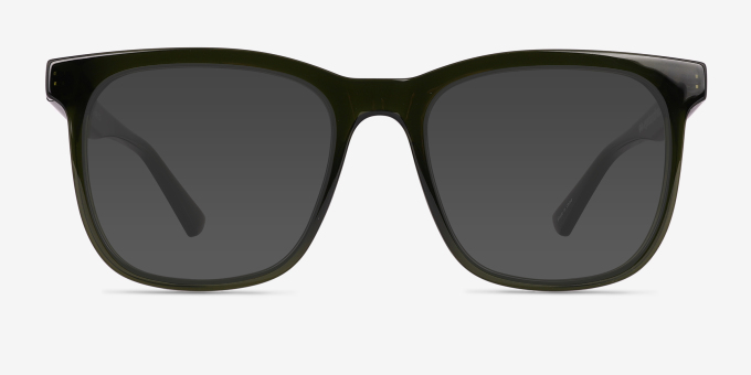Rowen Crystal Dark Green Alternative MaterialsEyeglass Frames from EyeBuyDirect, with Tinted Lenses