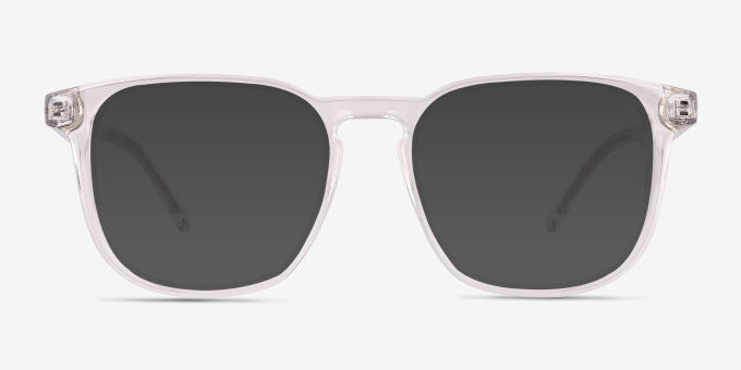 Banyan Shiny Clear Alternative MaterialsEyeglass Frames from EyeBuyDirect, with Tinted Lenses