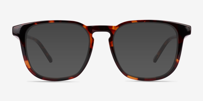 Banyan Shiny Tortoise Alternative MaterialsEyeglass Frames from EyeBuyDirect, with Tinted Lenses