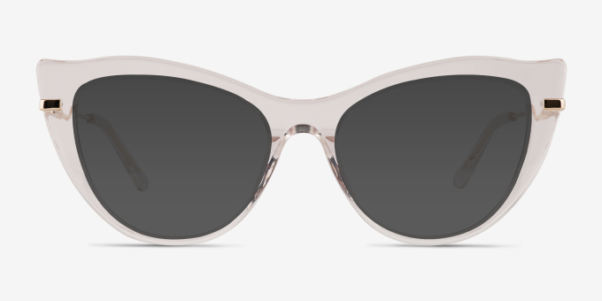Calla Clear MetalEyeglass Frames from EyeBuyDirect, with Tinted Lenses