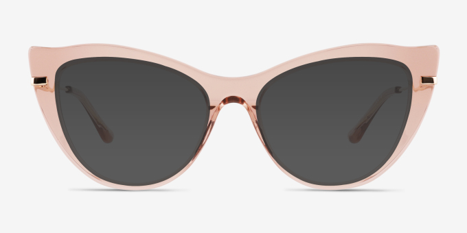 Calla Crystal Pink MetalEyeglass Frames from EyeBuyDirect, with Tinted Lenses