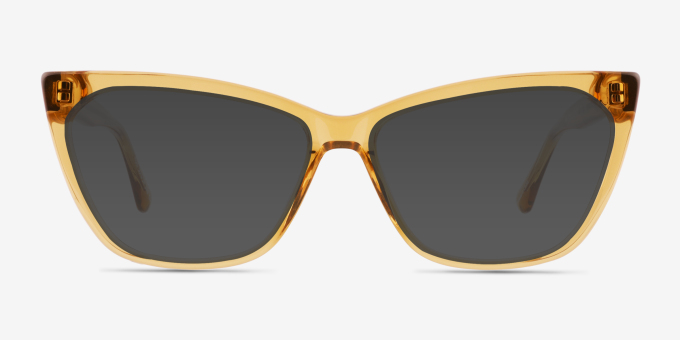 Rue Crystal Yellow Alternative MaterialsEyeglass Frames from EyeBuyDirect, with Tinted Lenses