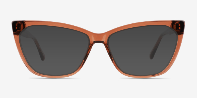 Rue Crystal Brown Alternative MaterialsEyeglass Frames from EyeBuyDirect, with Tinted Lenses