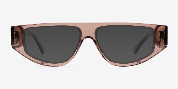 Tempora Crystal Brown AcetateEyeglass Frames from EyeBuyDirect, with Tinted Lenses