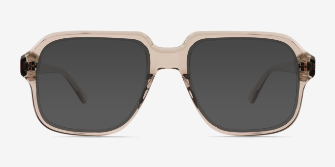 Bramble Translucent Gray Alternative MaterialsEyeglass Frames from EyeBuyDirect, with Tinted Lenses