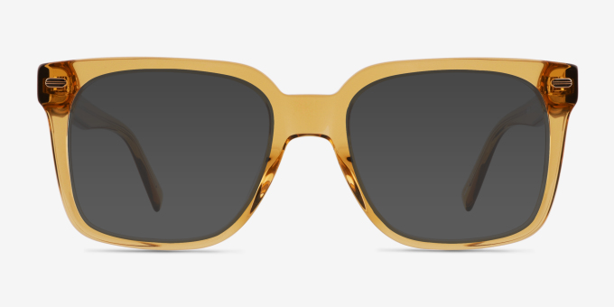 Linden Crystal Brown Alternative MaterialsEyeglass Frames from EyeBuyDirect, with Tinted Lenses