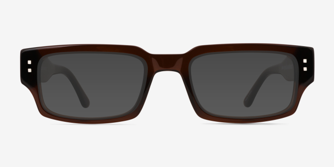 Bryn Crystal Brown Alternative MaterialsEyeglass Frames from EyeBuyDirect, with Tinted Lenses