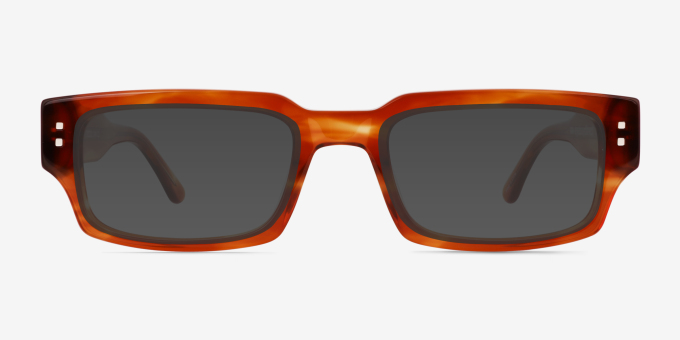 Bryn Striped Brown Alternative MaterialsEyeglass Frames from EyeBuyDirect, with Tinted Lenses