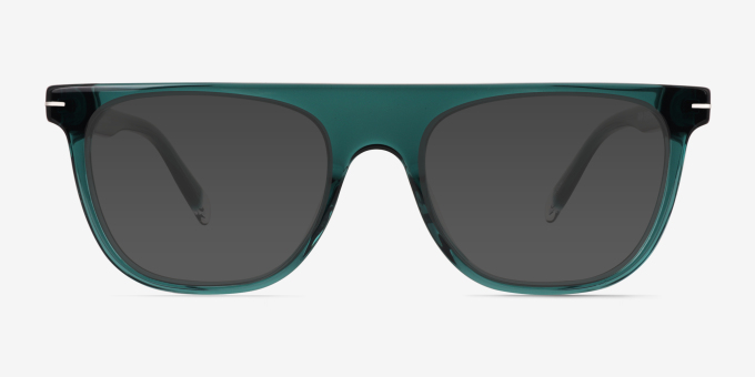 Mentis Crystal Blue AcetateEyeglass Frames from EyeBuyDirect, with Tinted Lenses