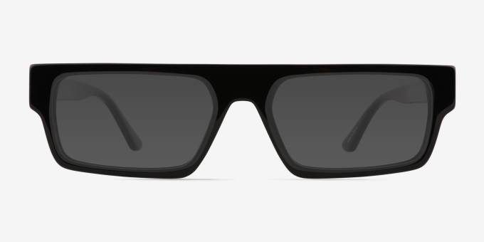 Mox Black AcetateEyeglass Frames from EyeBuyDirect, with Tinted Lenses
