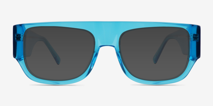 Vision Crystal Blue AcétateMontures de lunettes de vue d'EyeBuyDirect, Avec des Verres Teintés