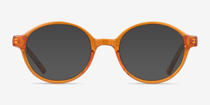 Jabberwocky Clear Brown PlasticEyeglass Frames from EyeBuyDirect, with Tinted Lenses