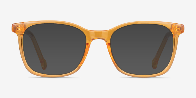 Jubilee Clear Brown PlasticEyeglass Frames from EyeBuyDirect, with Tinted Lenses