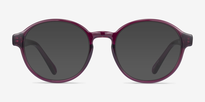 Eureka Purple PlasticEyeglass Frames from EyeBuyDirect, with Tinted Lenses