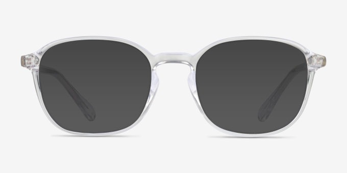 Golly Clear PlasticEyeglass Frames from EyeBuyDirect, with Tinted Lenses