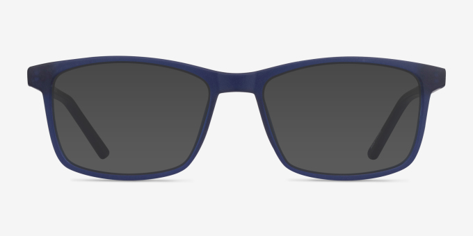 Gazebo Blue PlasticEyeglass Frames from EyeBuyDirect, with Tinted Lenses
