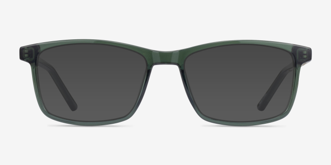 Gazebo Clear Green PlasticEyeglass Frames from EyeBuyDirect, with Tinted Lenses