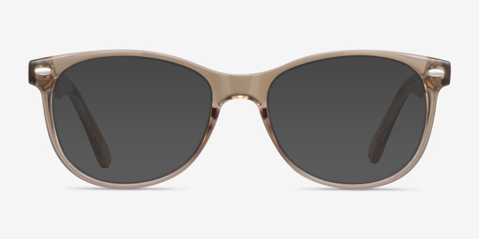 Skedaddle Clear Champagne PlasticEyeglass Frames from EyeBuyDirect, with Tinted Lenses