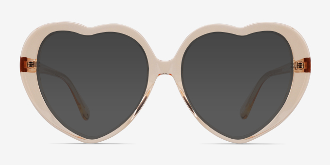 Suki Crystal Brown AcetateEyeglass Frames from EyeBuyDirect, with Tinted Lenses