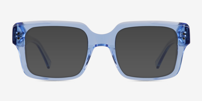 Mason Crystal Blue Alternative MaterialsEyeglass Frames from EyeBuyDirect, with Tinted Lenses