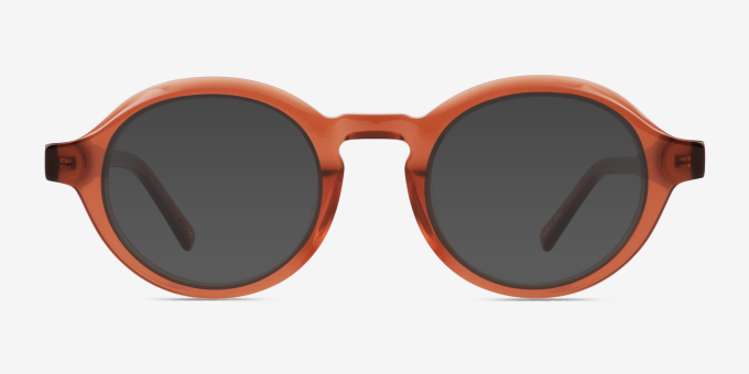 Kai Brown Alternative MaterialsEyeglass Frames from EyeBuyDirect, with Tinted Lenses