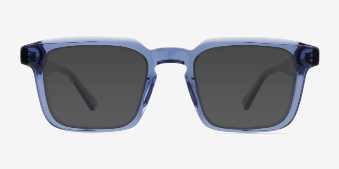 Beck Crystal Blue Alternative MaterialsEyeglass Frames from EyeBuyDirect, with Tinted Lenses