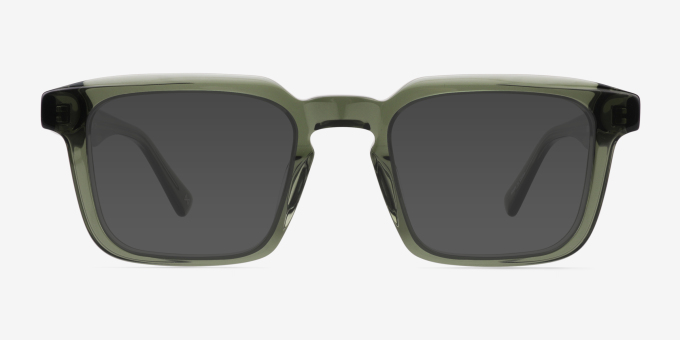 Beck Crystal Green Alternative MaterialsEyeglass Frames from EyeBuyDirect, with Tinted Lenses
