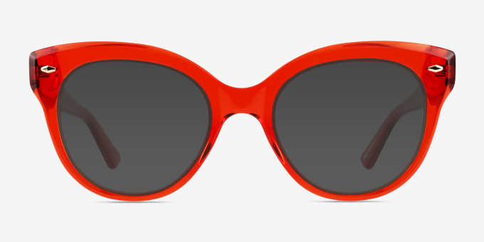 Briar Crystal Red Alternative MaterialsEyeglass Frames from EyeBuyDirect, with Tinted Lenses