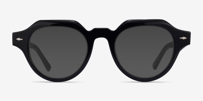 Remy Black Alternative MaterialsEyeglass Frames from EyeBuyDirect, with Tinted Lenses