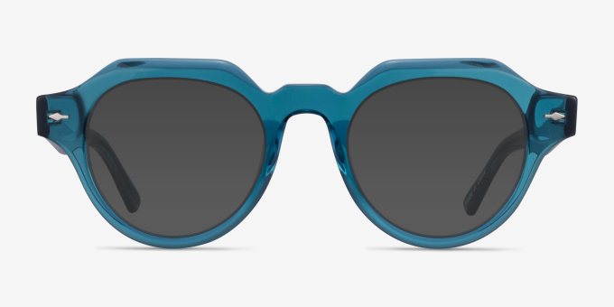 Remy Crystal Blue Matériaux biosourcésMontures de lunettes de vue d'EyeBuyDirect, Avec des Verres Teintés