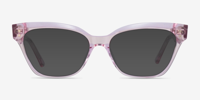 Layla Crystal Light Pink AcetateEyeglass Frames from EyeBuyDirect, with Tinted Lenses