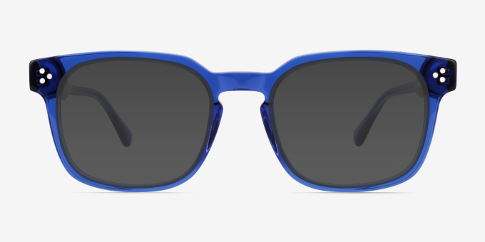 Dreams Crystal Blue AcétateMontures de lunettes de vue d'EyeBuyDirect, Avec des Verres Teintés
